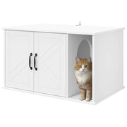 Kattenhuis Wit 85 x 55 x 50,5 cm Bewerkt hout