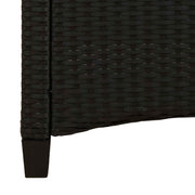 Tuinbank met kussen Zwart 105 x 60 x 112 cm Staal en Polyester