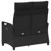 Tuinbank met kussen Zwart 105 x 60 x 112 cm Staal en Polyester