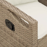 Tuinbank Beige en Crème 105 x 60 x 112 cm Staal en Polyester