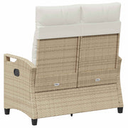 Tuinbank Beige en Crème 105 x 60 x 112 cm Staal en Polyester