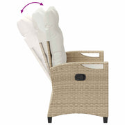 Tuinbank Beige en Crème 105 x 60 x 112 cm Staal en Polyester