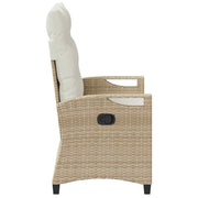 Tuinbank Beige en Crème 105 x 60 x 112 cm Staal en Polyester