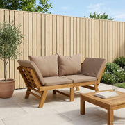 3-in-1 Tuinbank met Kussens Massief Acaciahout Naturel