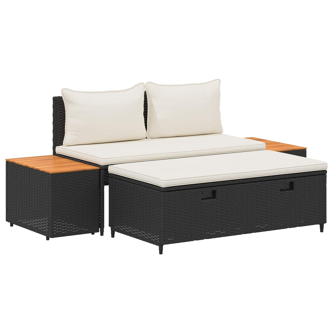 Buiten bankenset 4 -Seater 4 st 55 x 30 x 39 cm Rechthoekig