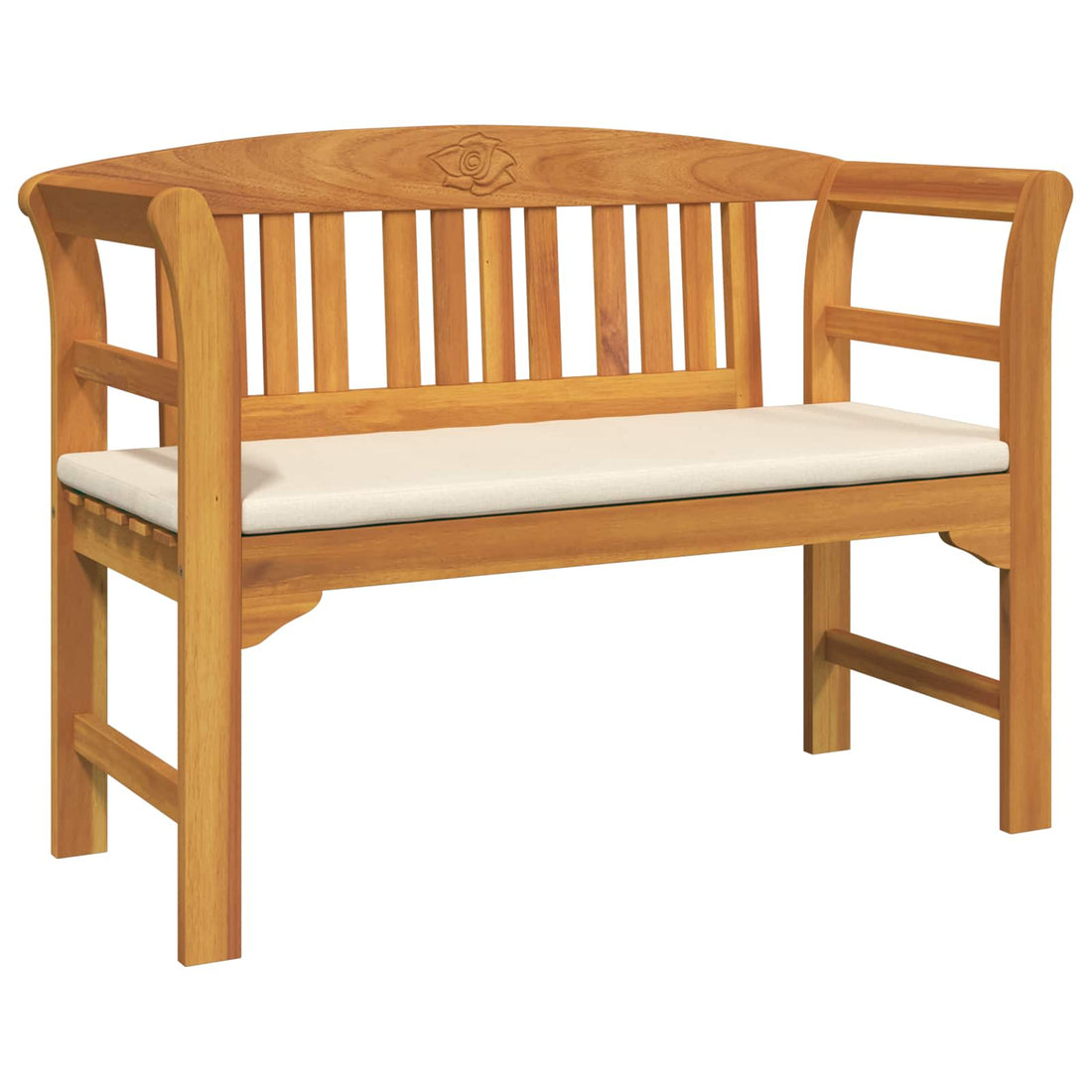 Rozenbank Crème Wit 114 x 46 x 82,5 cm Massief Acaciahout