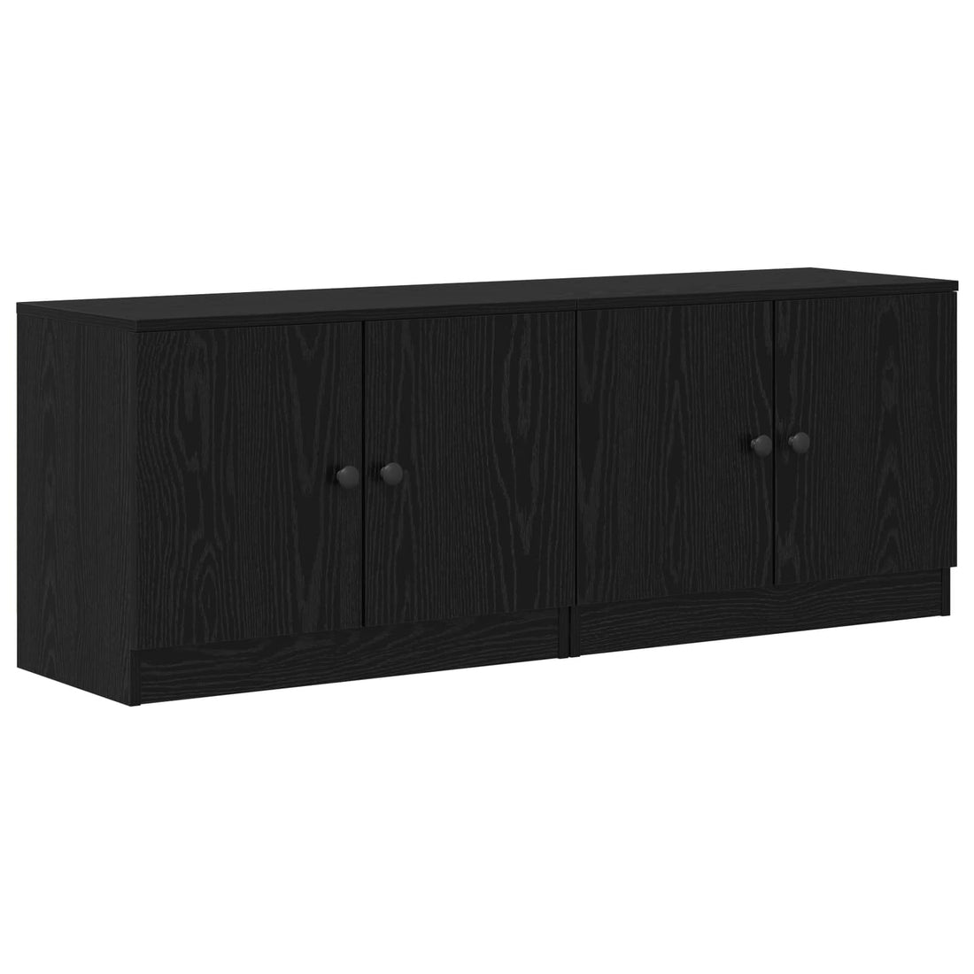Opbergkast voor Loftbed 2 st Zwart eiken 66 x 35 x 48 cm