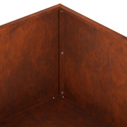 Plantenbak 2 st Roestkleurig 100 x 100 x 30 cm weervast staal