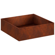 Plantenbak 2 st Roestkleurig 100 x 100 x 30 cm weervast staal