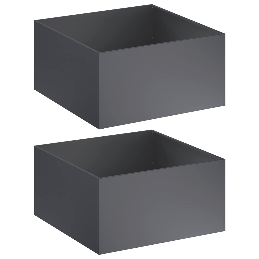Plantenbak 2 st Antraciet 80 x 80 x 40 cm Koudgewalst staal