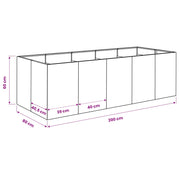 Plantenbak Antraciet 200 x 80 x 60 cm Koudgewalst staal