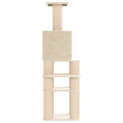 Kattenboom met sisal krabpalen Crèmekleurig 180 cm