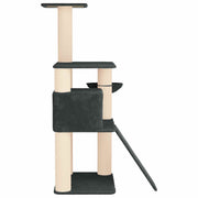 Kattenboom met sisal krabpalen Donkergrijs 173 cm