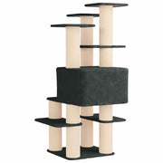 Kattenboom met sisal krabpalen Donkergrijs 161 cm