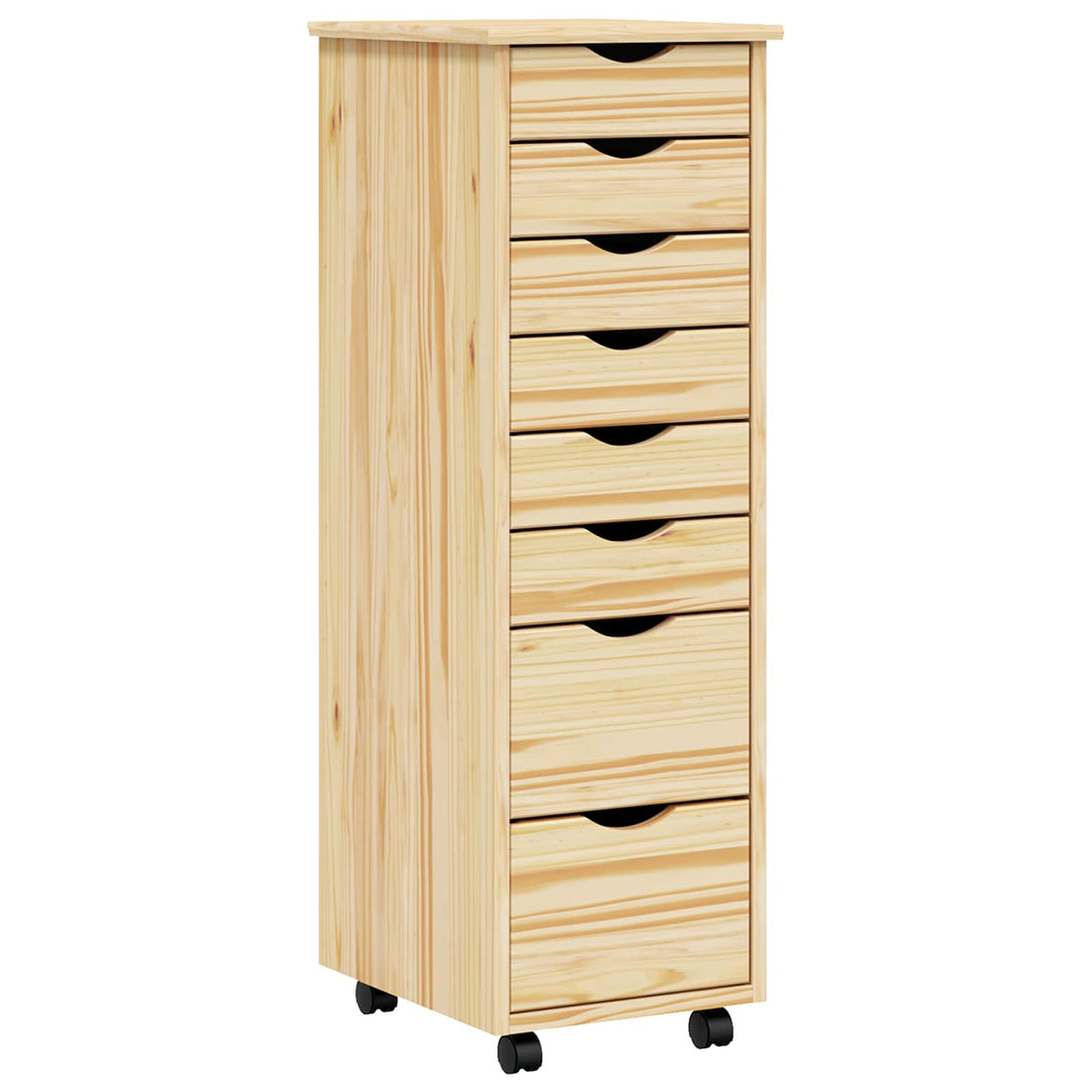 Verrijdbare ladekast MOSS 34 x 39 x 103 cm Heldere Vernis