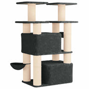 Kattenboom met sisal krabpalen Donkergrijs 147 cm 2 st