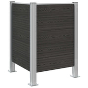 Afvalbak Schutting Grijs 85 x 85 x 115 cm Aluminium en WPC