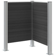 Afvalbak Schutting Grijs 85 x 85 x 115 cm Aluminium en WPC