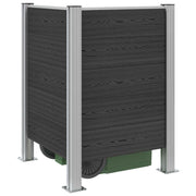 Afvalbak Schutting Grijs 85 x 85 x 115 cm Aluminium en WPC