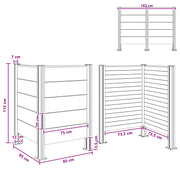 Afvalbak Schutting Grijs 85 x 85 x 115 cm Aluminium en WPC