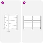Afvalbak Schutting Grijs 85 x 85 x 115 cm Aluminium en WPC