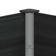 Verhoogde plantenbak Zwart 150 x 50 x 54 cm WPC en Aluminium