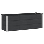 Verhoogde plantenbak Zwart 150 x 50 x 54 cm WPC en Aluminium