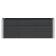 Verhoogde plantenbak Zwart 150 x 50 x 54 cm WPC en Aluminium