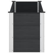 Verhoogde plantenbak Zwart 150 x 50 x 54 cm WPC en Aluminium