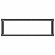 Verhoogde plantenbak Zwart 150 x 50 x 54 cm WPC en Aluminium