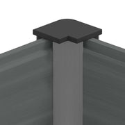 Verhoogde plantenbak Grijs 150 x 30 x 72 cm WPC en Aluminium
