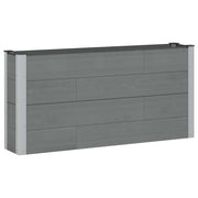 Verhoogde plantenbak Grijs 150 x 30 x 72 cm WPC en Aluminium