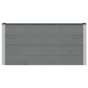 Verhoogde plantenbak Grijs 150 x 30 x 72 cm WPC en Aluminium