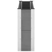 Verhoogde plantenbak Grijs 150 x 30 x 72 cm WPC en Aluminium