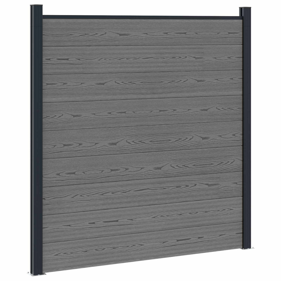Hekset 180 x 186 cm WPC en Aluminium Grijs
