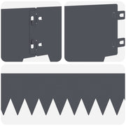 Gazonrand 50 st 103 x 15 cm Staal Antraciet