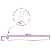 Gazonrand 50 st 103 x 10 cm Staal Antraciet