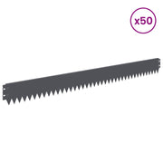 Gazonrand 50 st 103 x 10 cm Staal Antraciet