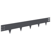 Gazonrand 50 st 100 x 15 cm Staal Antracietkleurig