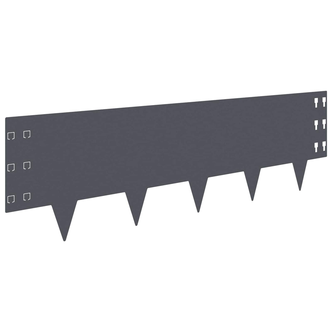 Gazonrand 30 st 100 x 30 cm Staal Antracietkleurig