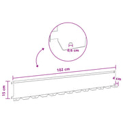 Gazonrand 30 st 102 x 15 x 4 cm Staal Antracietkleurig