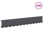 Gazonrand 30 st 102 x 15 x 4 cm Staal Antracietkleurig