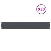 Gazonrand 30 st 15 x 103 cm Staal Antraciet