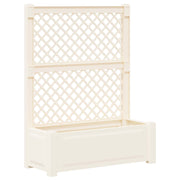 Grote plantenbak met trellis PP Wit