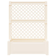 Grote plantenbak met trellis PP Wit