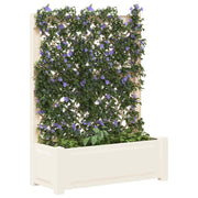 Grote plantenbak met trellis PP Wit