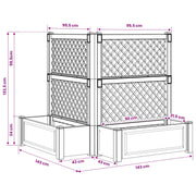 Grote plantenbak met trellis 2 st PP Antraciet