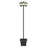 3-arm lantaarnpaal met Plantenbak Zwart 32 x 32 x 188 cm