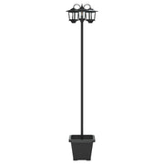 3-arm lantaarnpaal met Plantenbak Zwart 32 x 32 x 188 cm